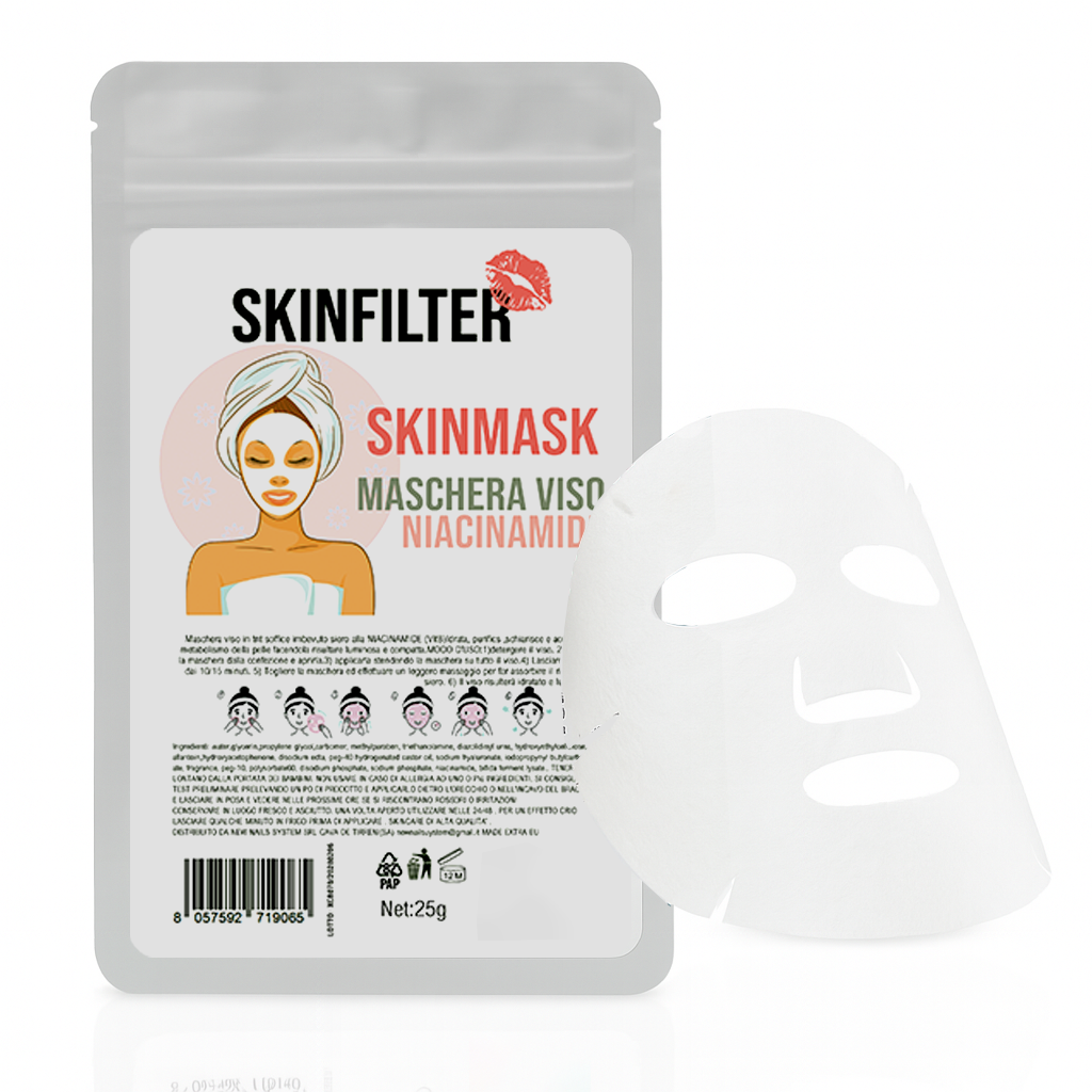 Maschera Viso Niacinamide SKINFILTER – Purifica, Illumina, Riequilibra