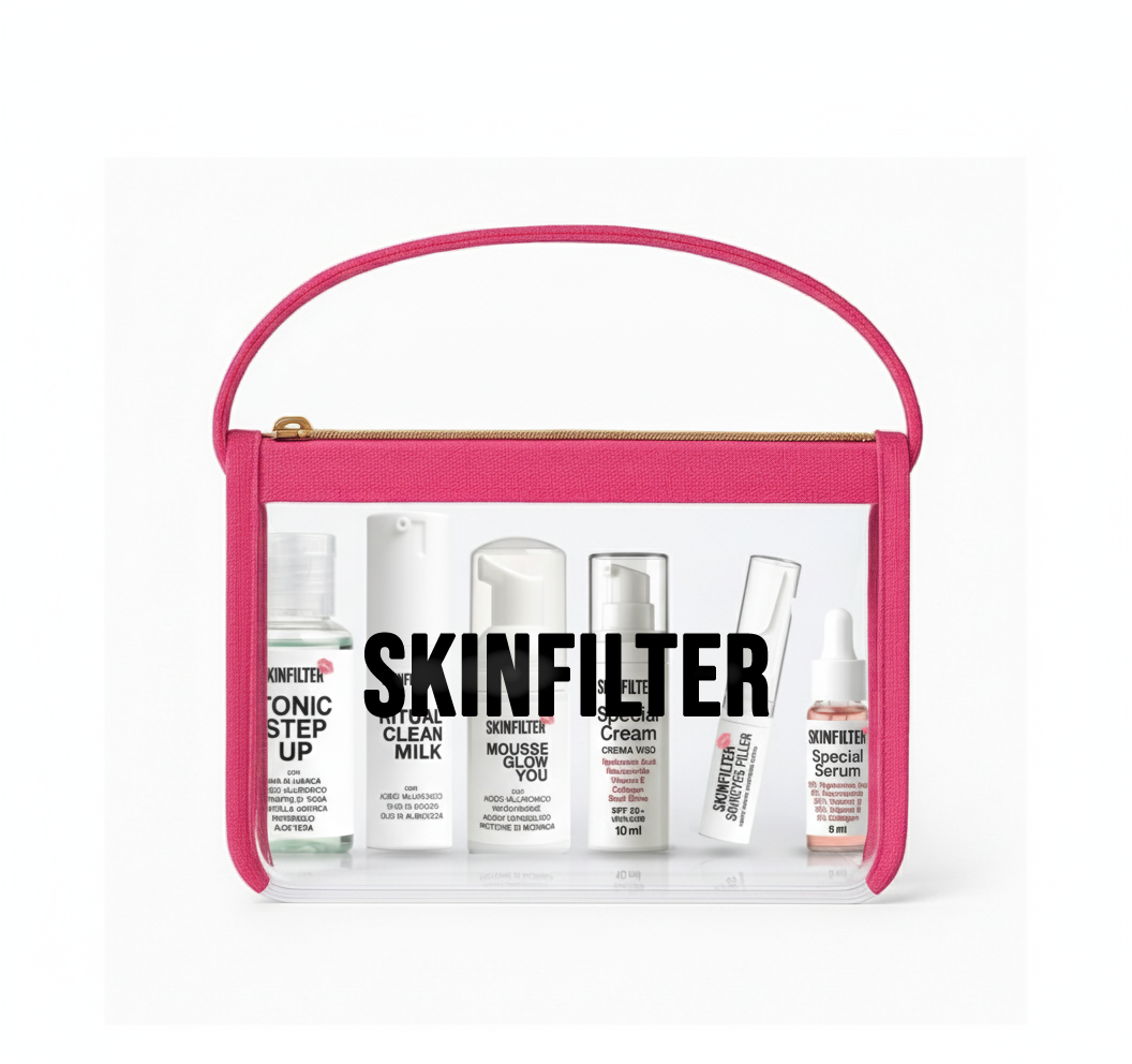 SKINFILTER Beauty Routine Set – Pochette con 6 Mini Prodotti Skincare