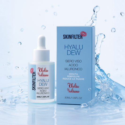 Siero Viso Acido Ialuronico - SKINFILTER HYALU DEW  –  Idrata, Rimpolpa, Riduce le Rughe
