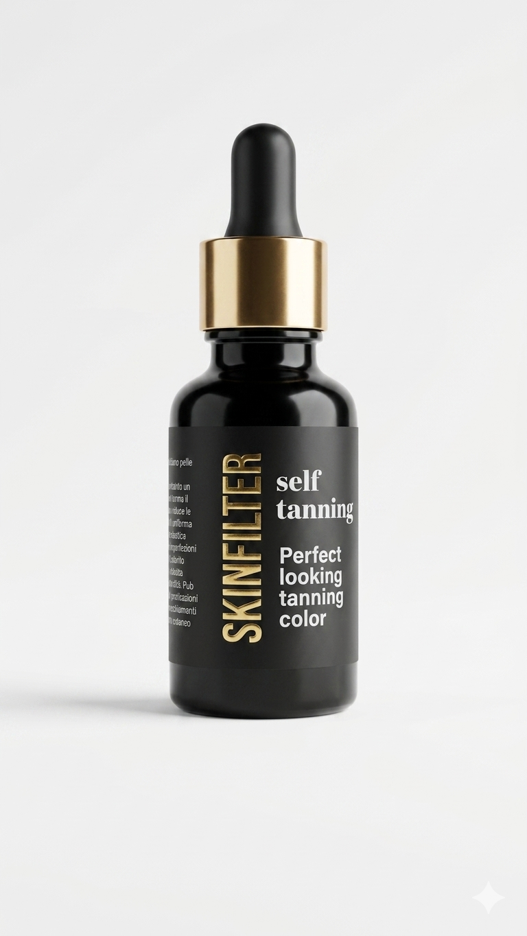 SKINFILTER – Gocce Autoabbronzanti Viso e Corpo | Perfect Looking Tanning Color