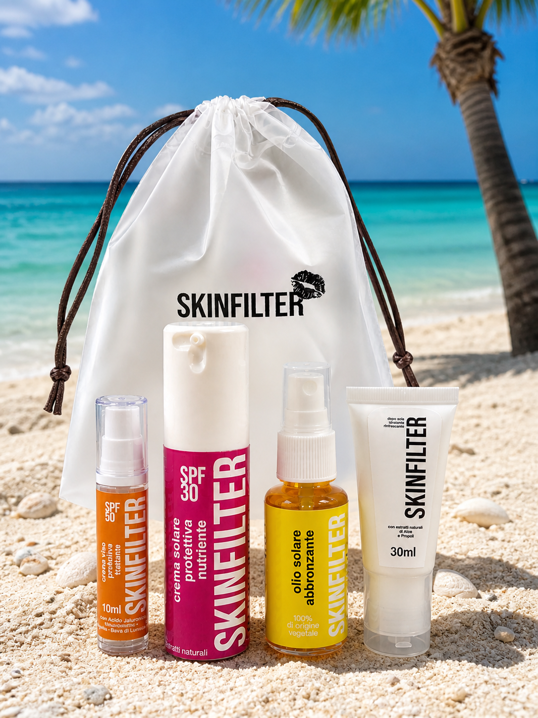 Kit solare abbronzante SKINFILTER travel size estate