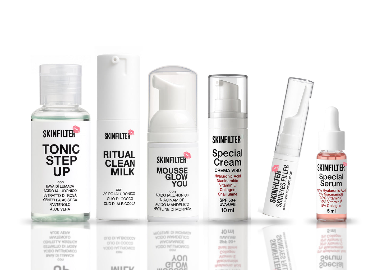 SKINFILTER Beauty Routine Set – Pochette con 6 Mini Prodotti Skincare