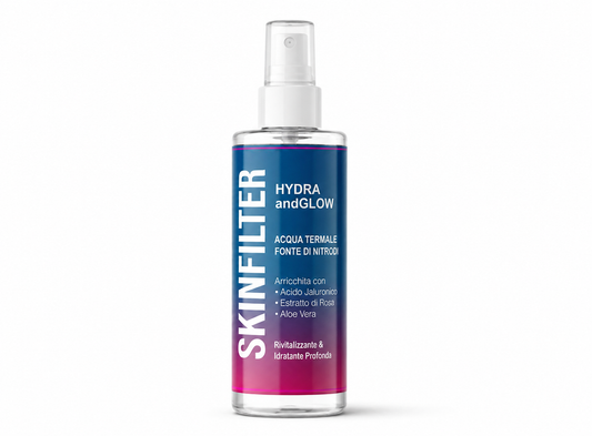 Acqua termale viso Skinfilter skincare glow effetto luminoso