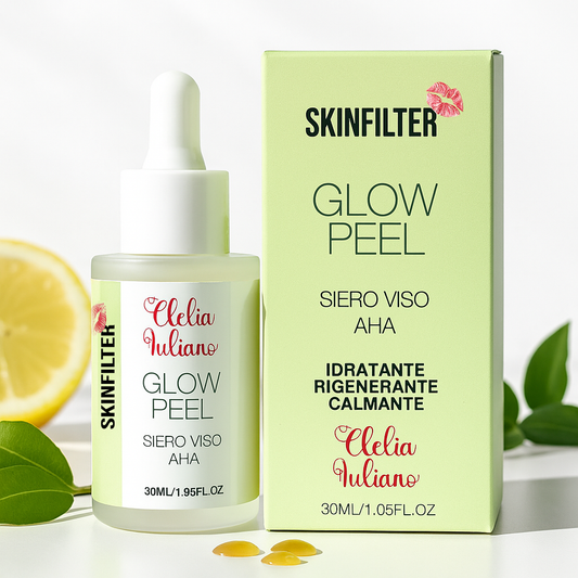 Glow Peel - Siero Viso AHA con Alfa Idrossiacidi | Idratante, Rigenerante, Illuminante - SKINFILTER