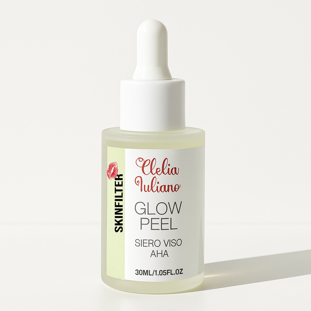 Glow Peel - Siero Viso AHA con Alfa Idrossiacidi | Idratante, Rigenerante, Illuminante - SKINFILTER