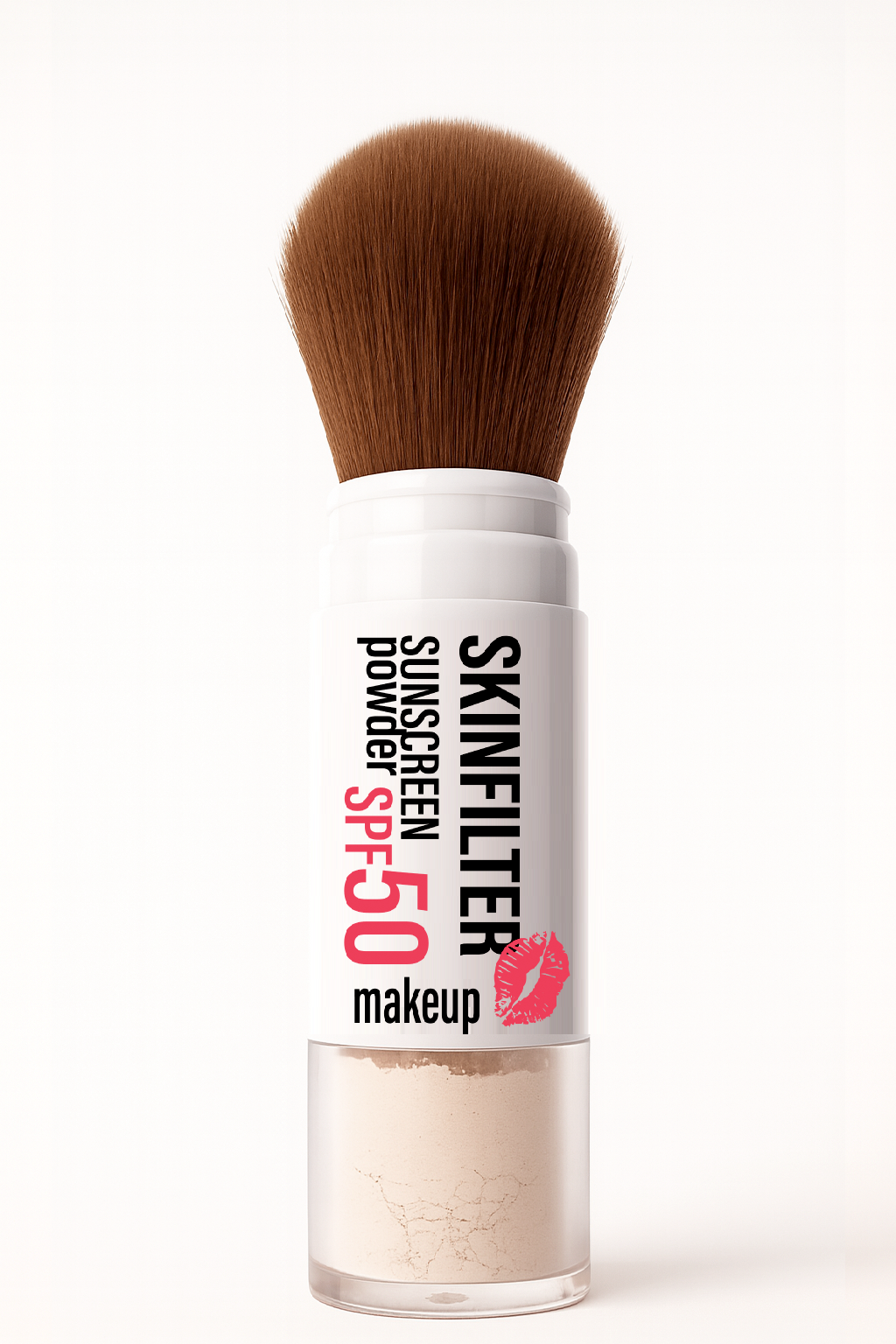 SKINFILTER – Cipria Minerale con Pennello SPF 50 | Protezione Solare Naturale Viso