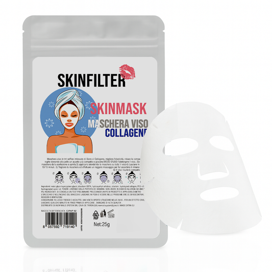 Maschera Viso Collagene SKINFILTER – Tonifica e Rassoda la Pelle