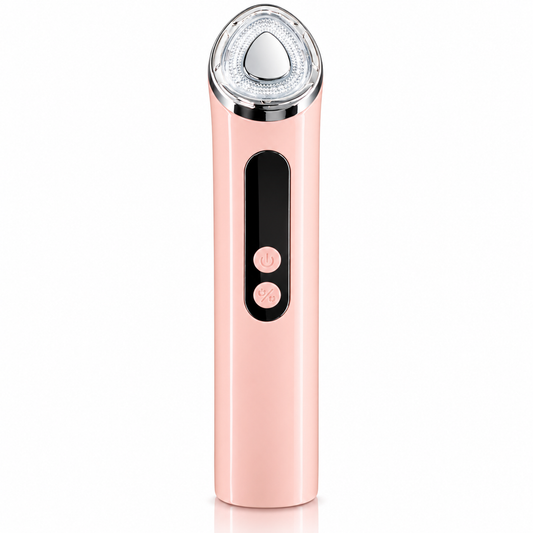 Dispositivo viso SKINFILTER rosa ricaricabile USB su sfondo bianco