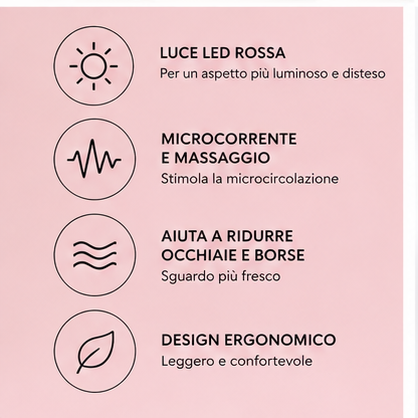SKINFILTER LED EYE GLASSES – benefici luce LED rossa, microcorrente, massaggio e design ergonomico