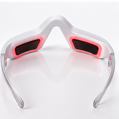 SKINFILTER LED EYE GLASSES – vista interna con luce LED rossa per il contorno occhi