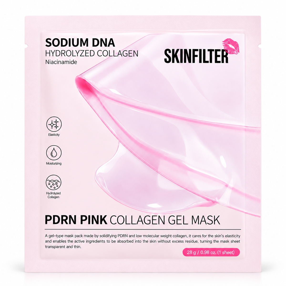 SKINFILTER PDRN Pink Collagen Gel Mask 28 g inclusa nella PDRN Skin Ritual Box